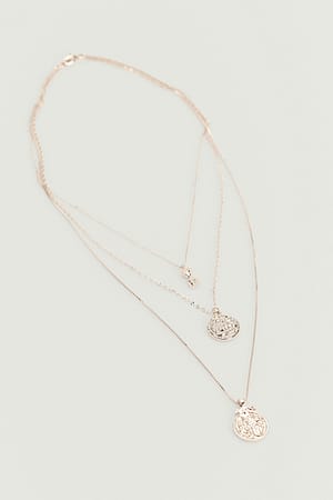 Silver Drielaagse ketting met hanger
