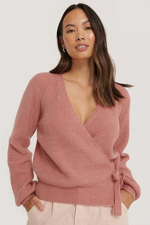 Pink Tie Side Knit