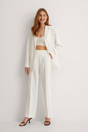 White Twill Suit Pants