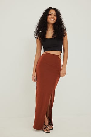 Rust Gedraaide maxi-rok