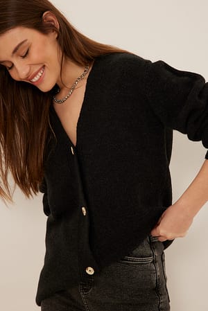 Black Stickad cardigan