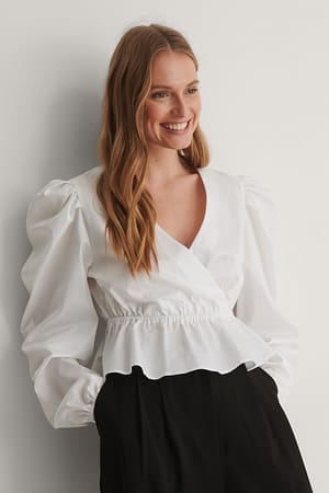 White Organische Bluse