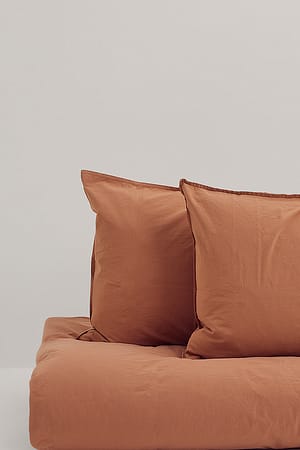 Light Rust Washed Organic Cotton Bedding Set Double