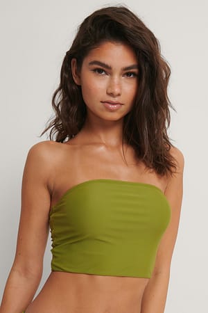 Guacamole Wide Bandeau Bikini Bra