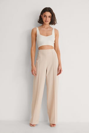 Sand Pantalon Large À Coutures Apparentes