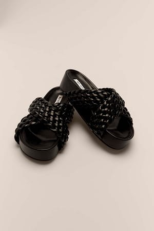 Black Sandalen