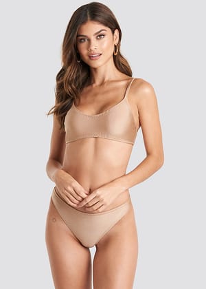 Light Taupe Zig-Zag Seam Bikini Panty
