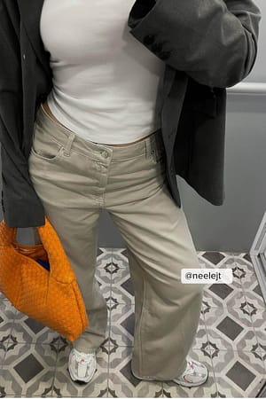 Orange Gevlochten geweven draagtas