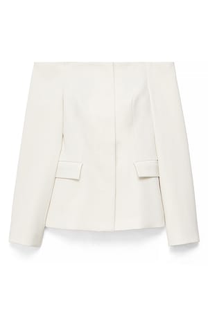 White Blazer con hombros descubiertos