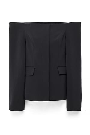 Black Blazer con hombros descubiertos