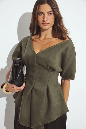 Dark Green Top uden skuldre