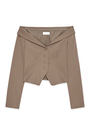 Light Brown Topp uten skuldre