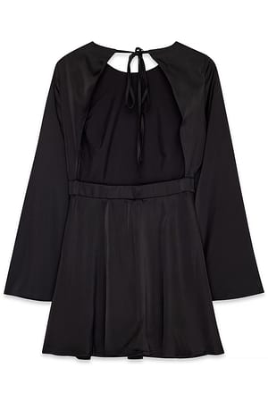 Black Open Back Mini Dress