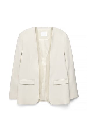 Offwhite Blazer en organza à revers