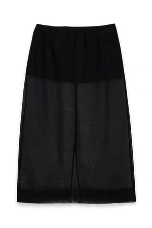 Black Falda de organza