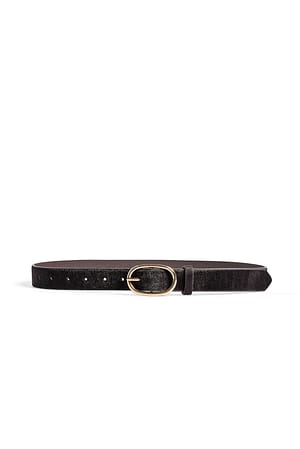 DK Brown Oval Buckle Leather Belt