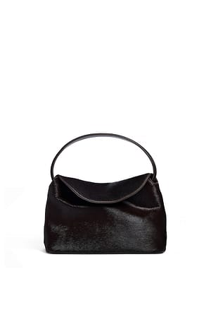 Burgundy Overlap Leather Handbag