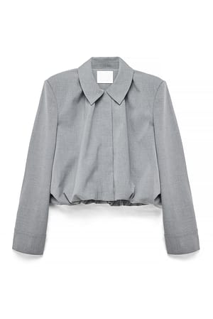 Grey Melange Bomber oversize
