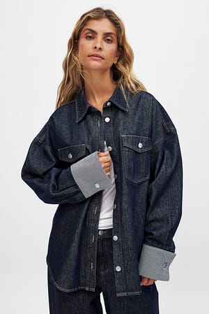 Rinse Wash Camisa vaquera oversize
