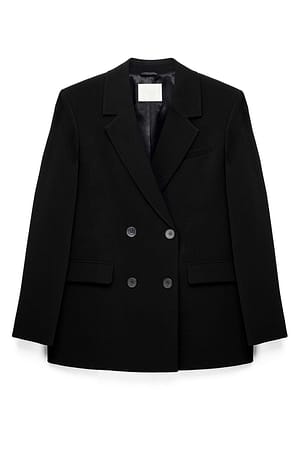 Black Oversized dobbeltspent blazer
