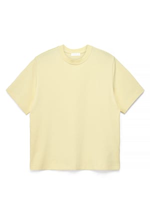 Light Yellow Camiseta oversize gruesa