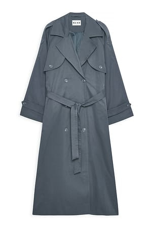 Steel Blue Gabardina extragrande