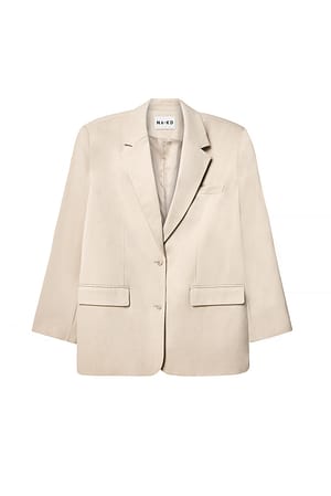 Sand Oversize-Blazer aus Melange