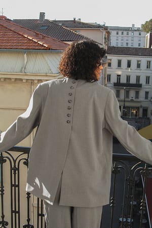 Greige Oversized Blazer