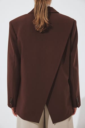 Brown Americana oversize de espalda abierta