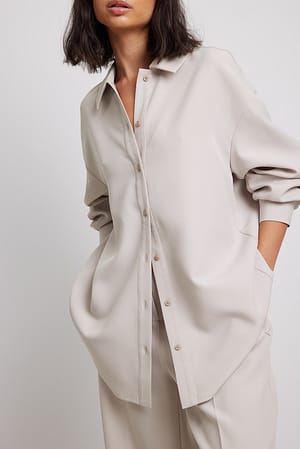 Greige Oversized Shirt