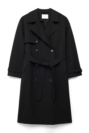 Black Trenchcoat i overstørrelse