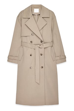Beige Trenchcoat i overstørrelse