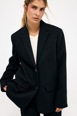 Black Oversized blazer i twill