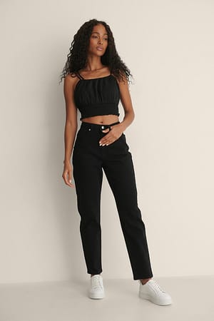 Black Cropped Denim