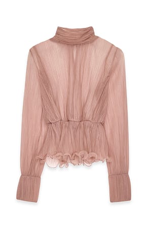 Dusty Pink Blusa peplum