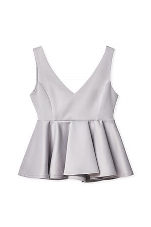 Grey Peplumtopp