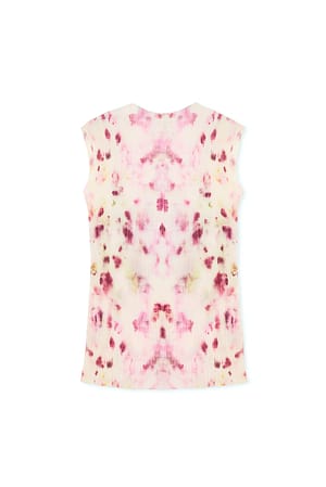 Light Pink Print Plisseret minikjole