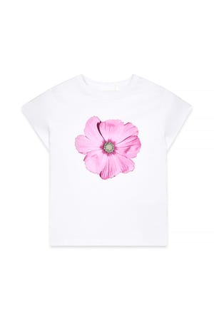 Pink Flower Baby t-shirt med tryck