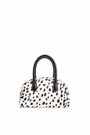 Dalmatian Print Håndveske i skinn med trykk