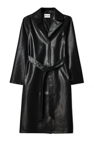 Black Gabardina de PU