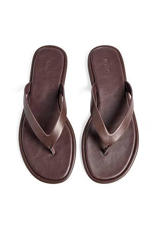 Brown Flat Flip-Flop Sandals