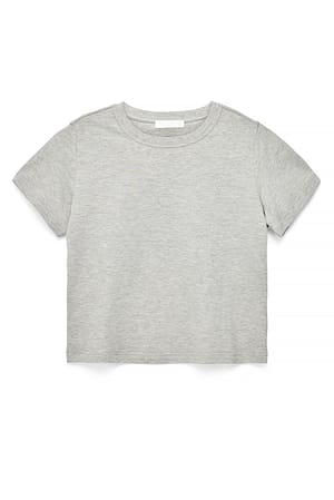 Grey Melange Camiseta de corte regular