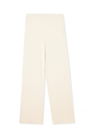 Beige Relaxed Jersey Pants