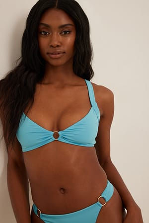 Turquoise Ring Detail Bikini Top