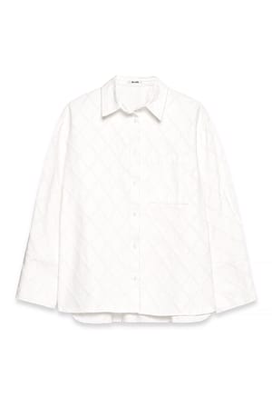 White Skjorte i denim med riftdetaljer