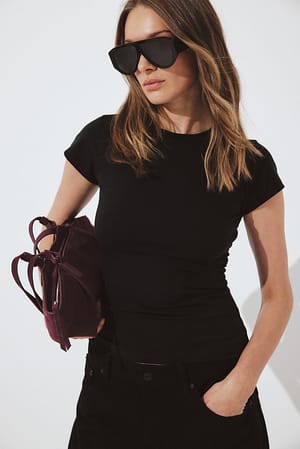 Black Round Neck T-Shirt