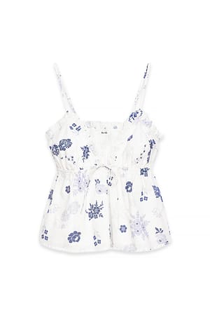 Print Ruffle Edge Singlet