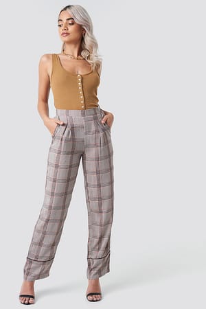 Check Check Piping Pant