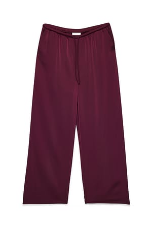 Wine Red Satin Pyjama Pants