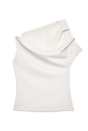 Light Beige Sculptrual shoulder Top